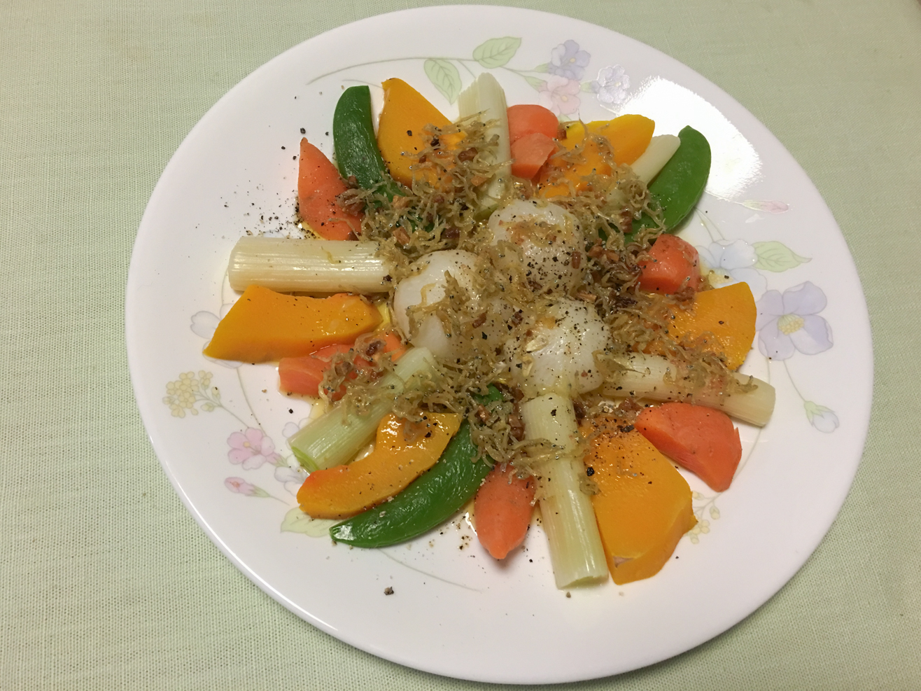 レンチン野菜 with アヒージョソースの写真