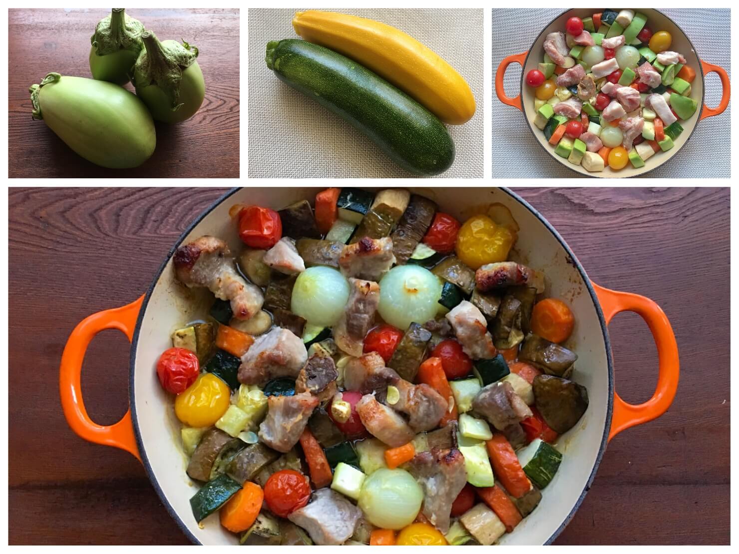 白ナスと夏野菜のオーブン焼きの写真