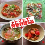 トマトで5品のオンライン料理教室で作る料理の写真